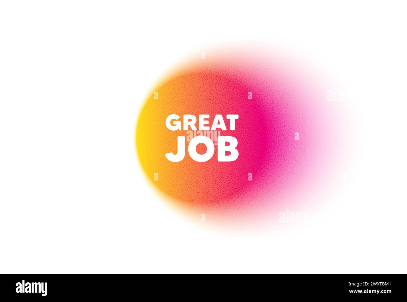 Great job symbol. Recruitment agency sign. Color gradient circle banner. Vector Stock Vector