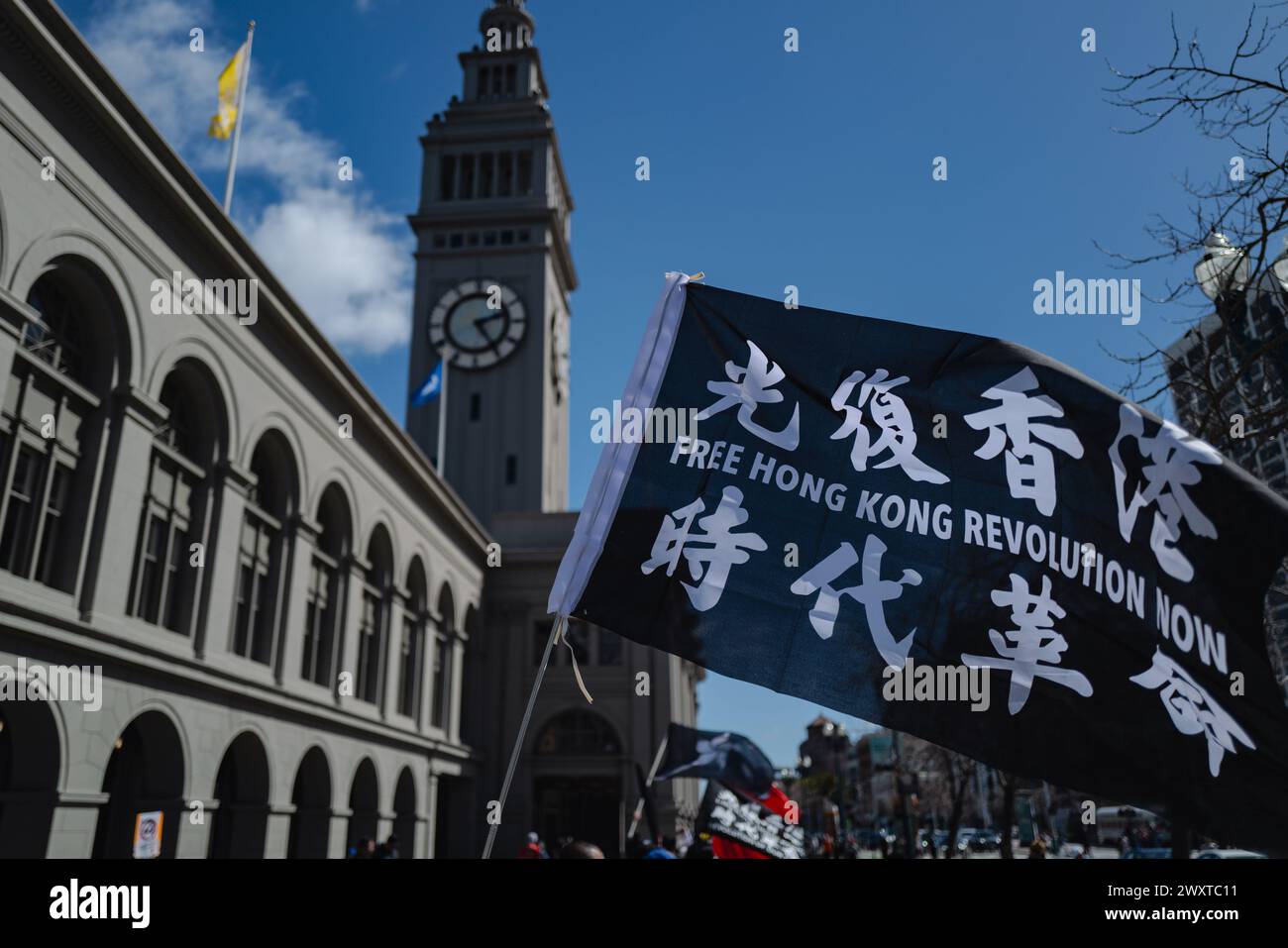 San Francisco, United States. 24th Mar, 2024. A group of protesters ...