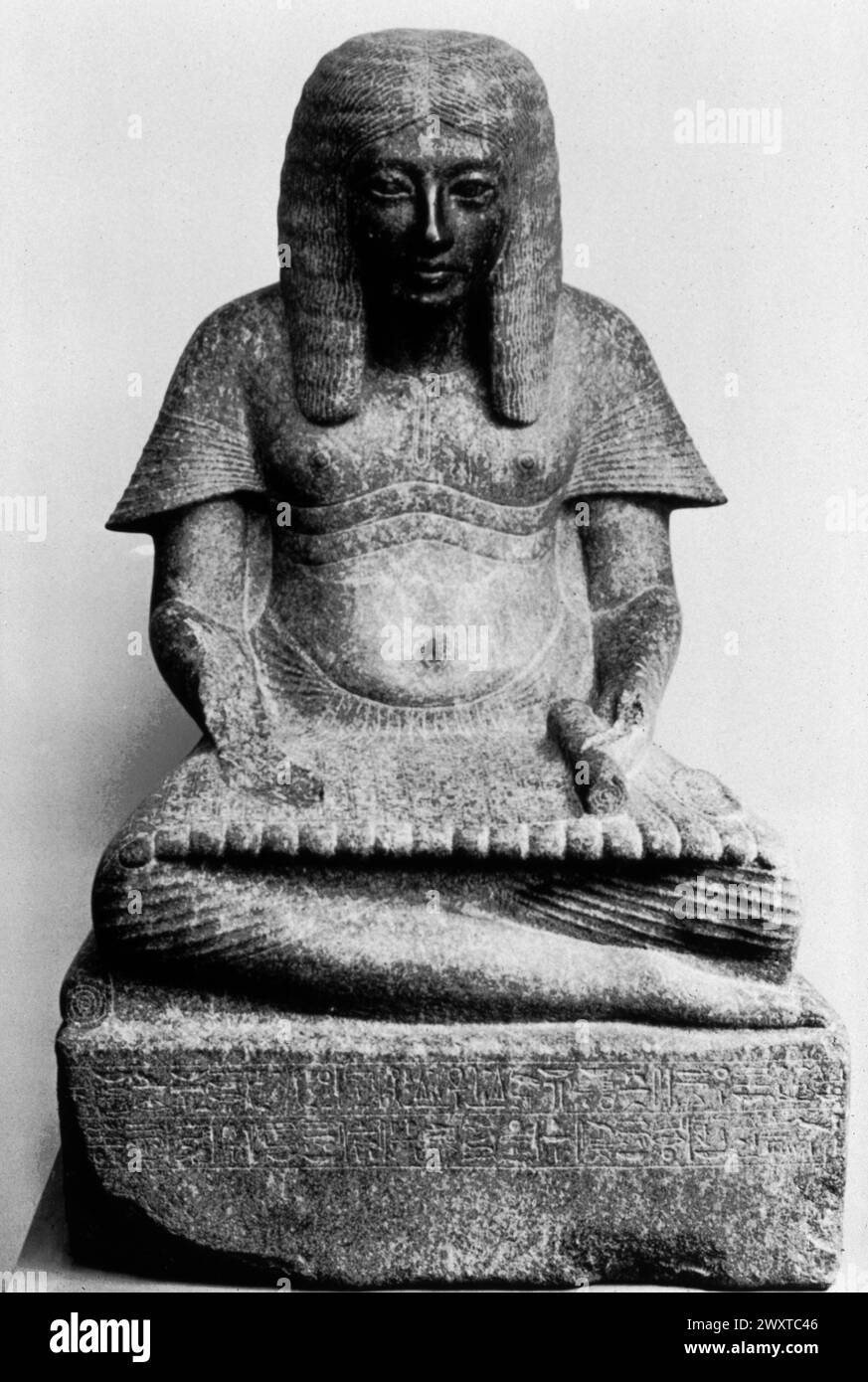 Harmhab, Egyptian scribe, marble statue, 1300 BC Stock Photo