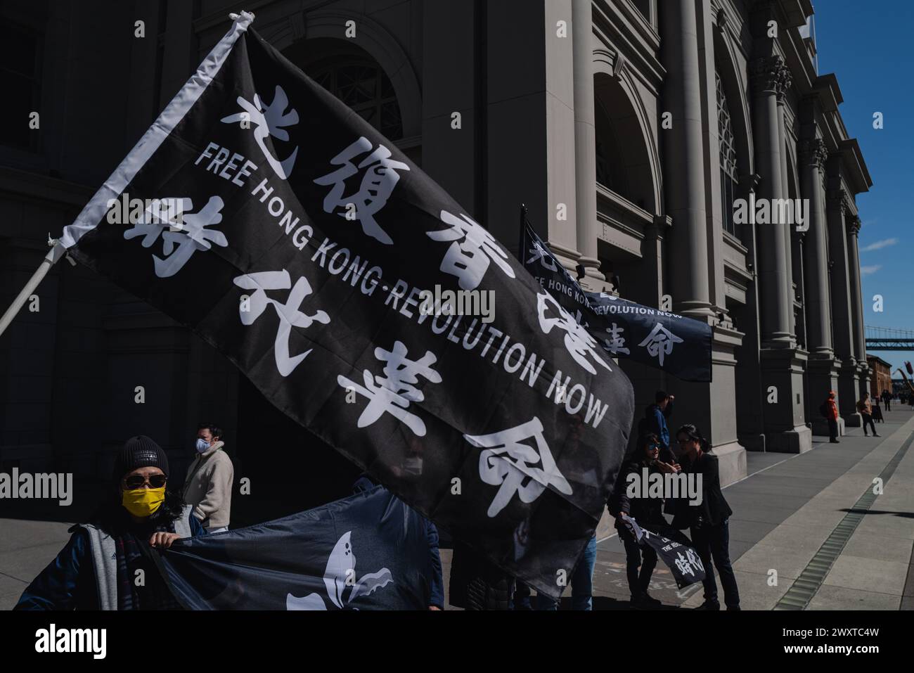 San Francisco, United States. 24th Mar, 2024. A group of protesters ...