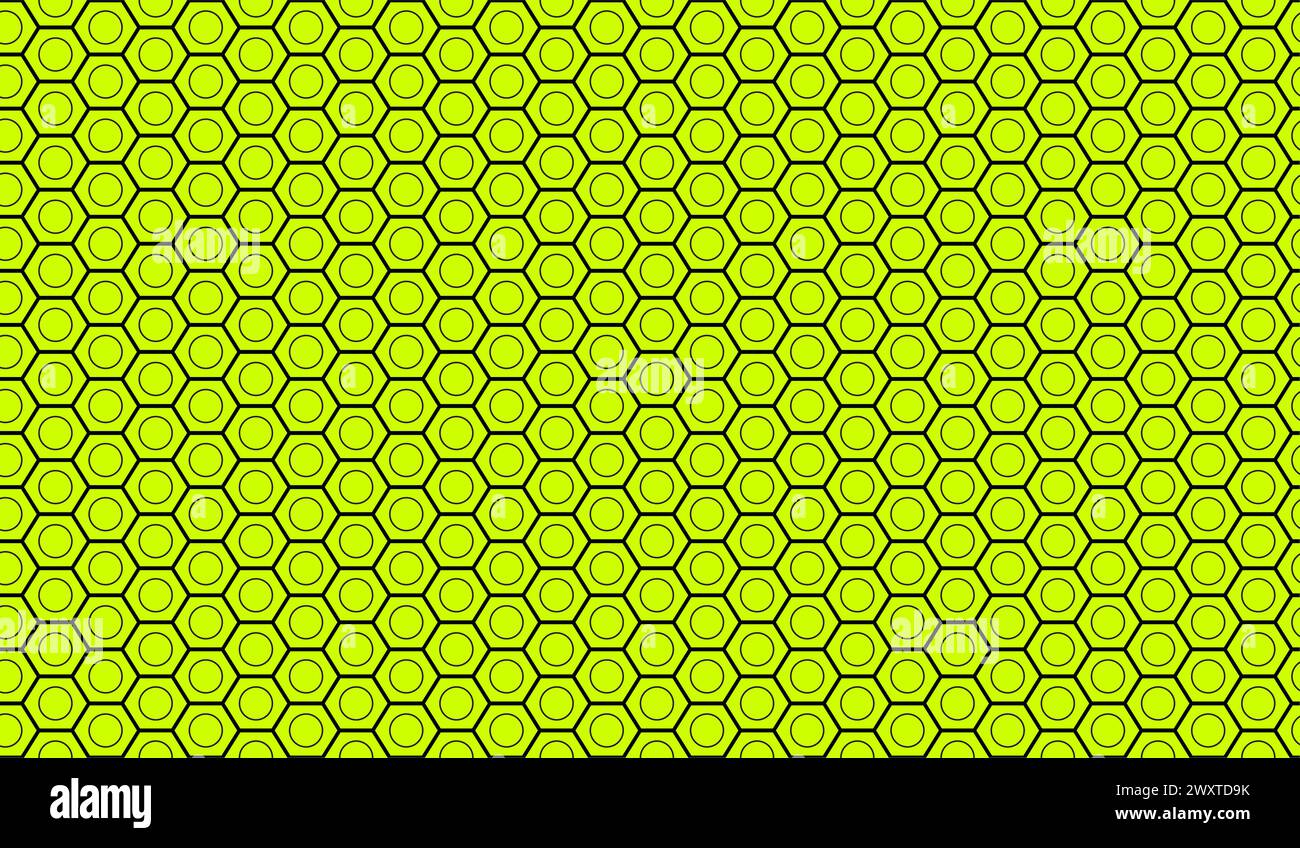 abstract green hexagonal seamless patterned background. Stock Vector