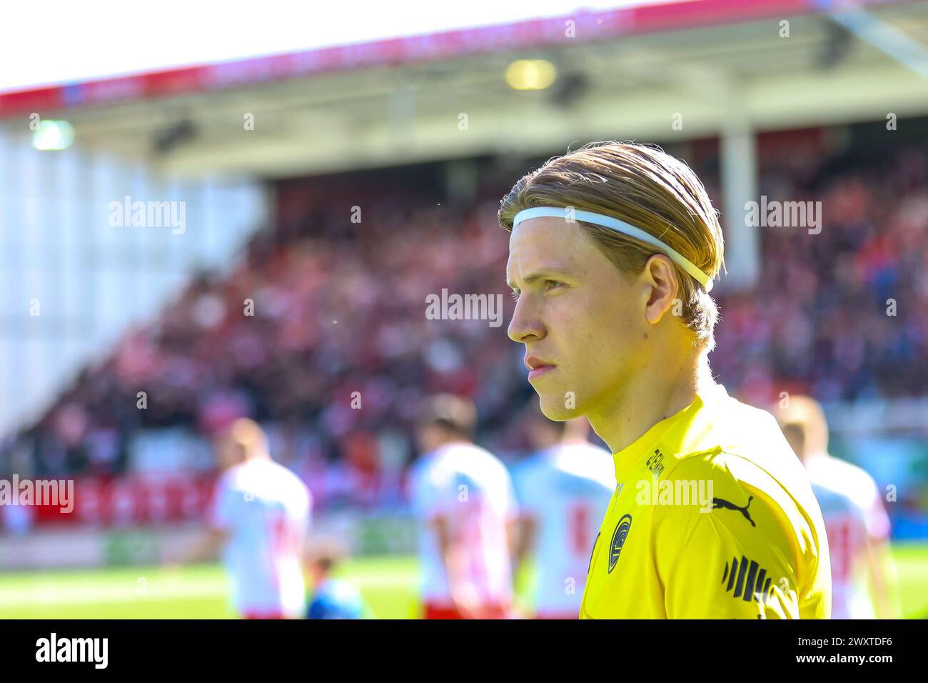 Fredrikstad, Norway, 1st April 2024.  Bodø/Glimt's Jens Petter Hauge before the Eliteserien match between Fredrikstad and Bodø/Glimt at Fredrikstad stadium.  Credit: Frode Arnesen/Alamy Live News Stock Photo