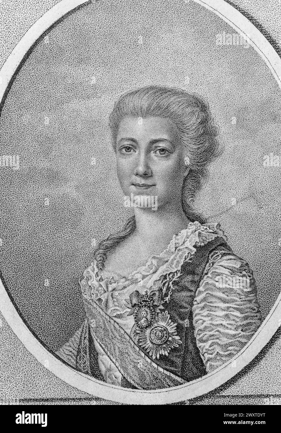 Portrait of Princess Vorontsova-Dashkova, 1743-1810, Kaluga museum, Kaluga, Russia Stock Photo