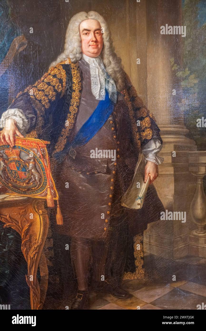JeanBaptiste van Loo, Portrait of Robert Walpole, 1740 Stock Photo Alamy