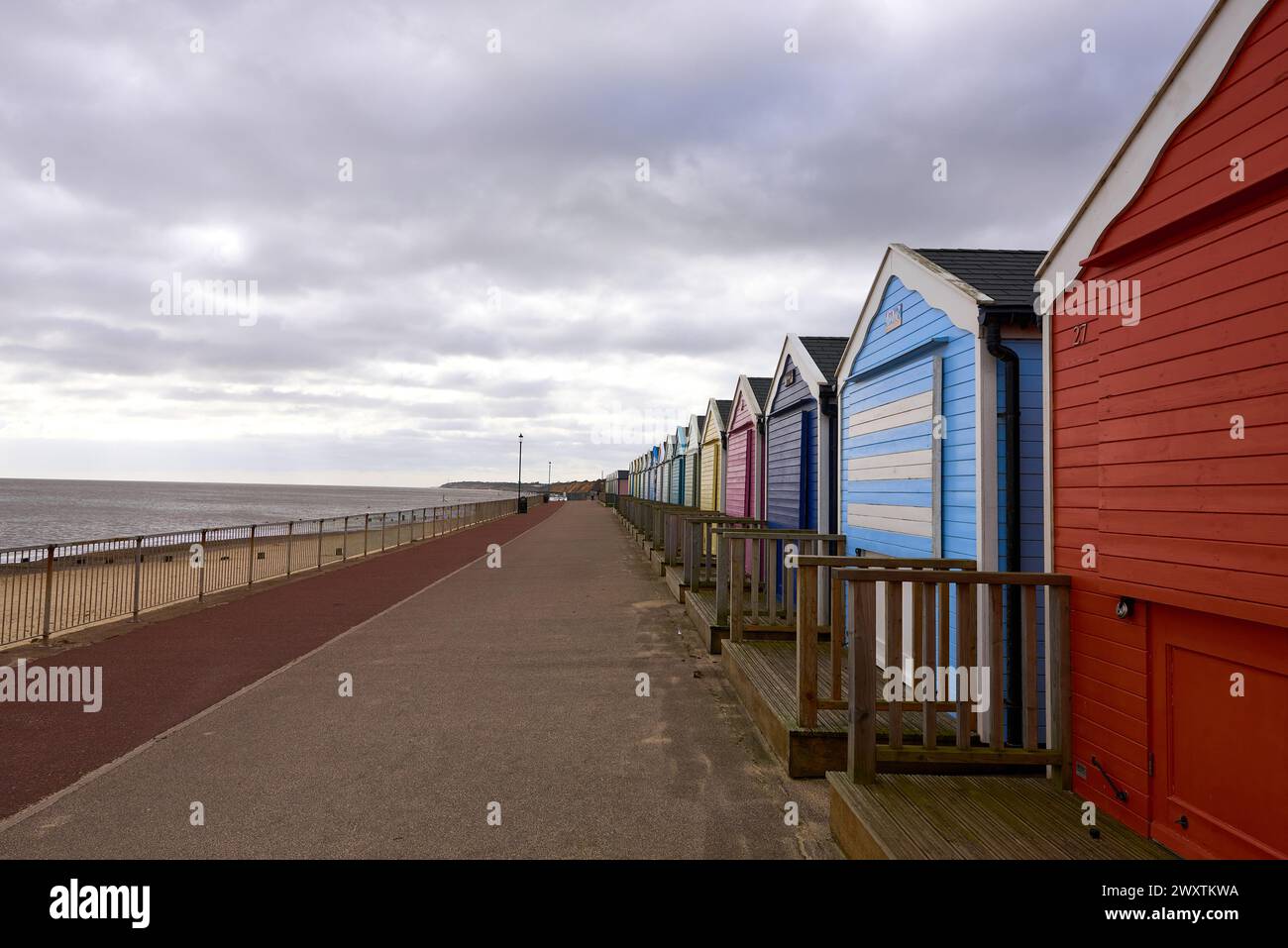 Beachhuts on Gorleston on Sea, Norfolk, Promenade Stock Photo Alamy