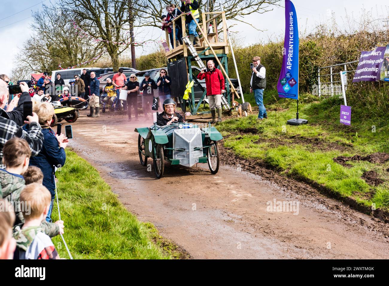 Otterton Soap Box Derby. Stock Photo
