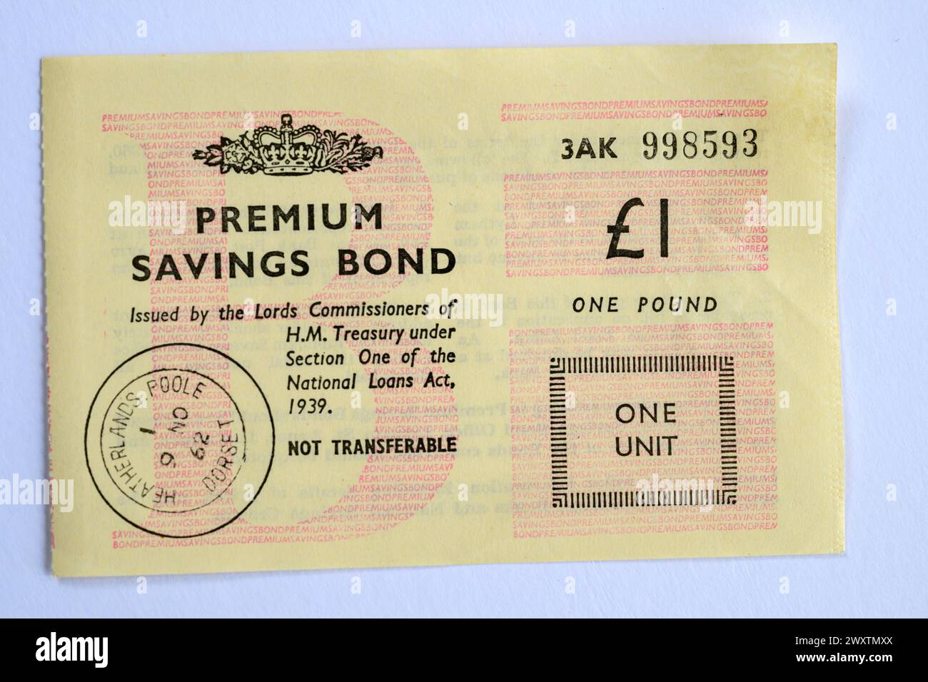 Premium Bond certificates Stock Photo