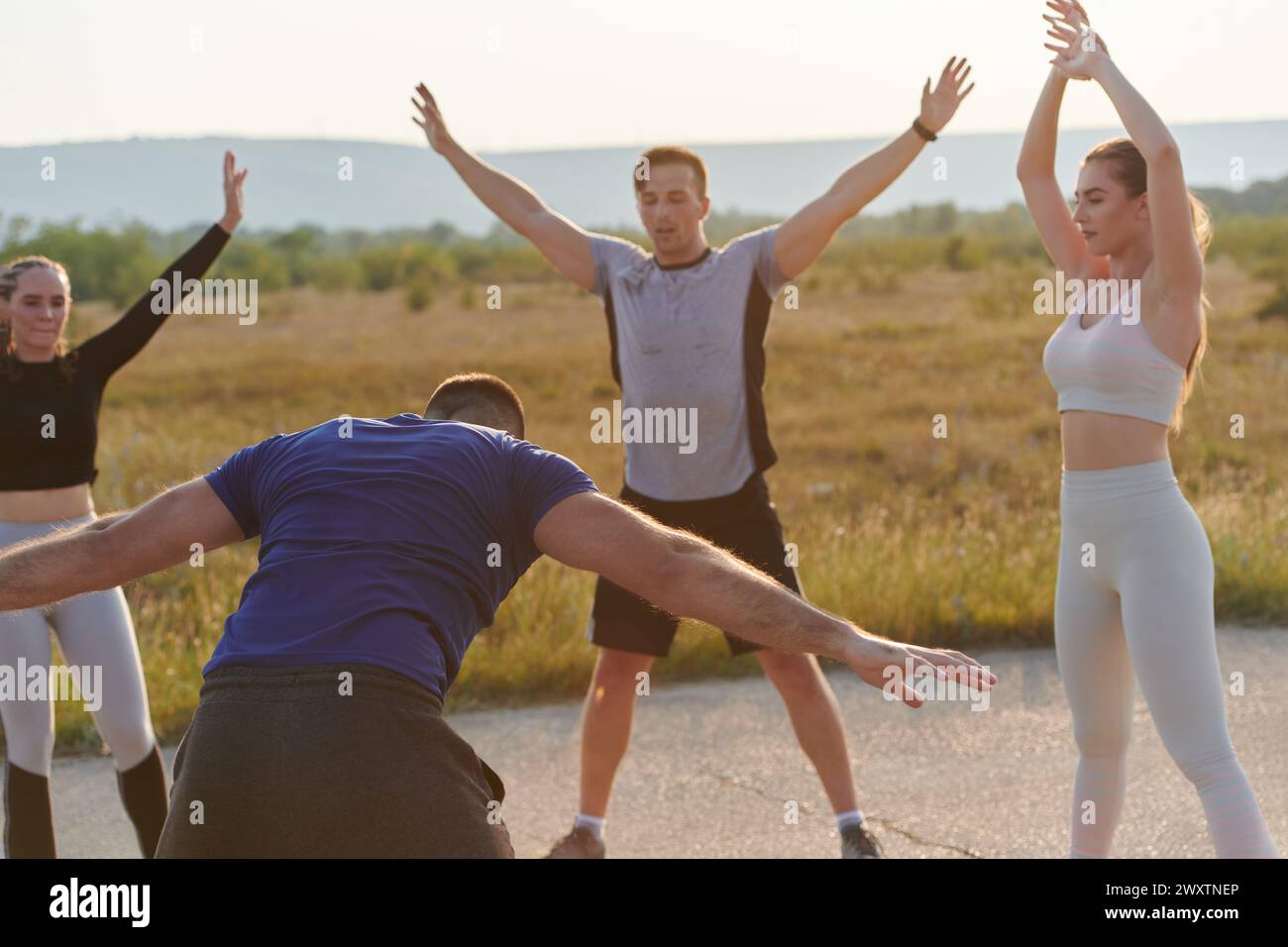 Group of athletes poses together hi-res stock photography and images ...