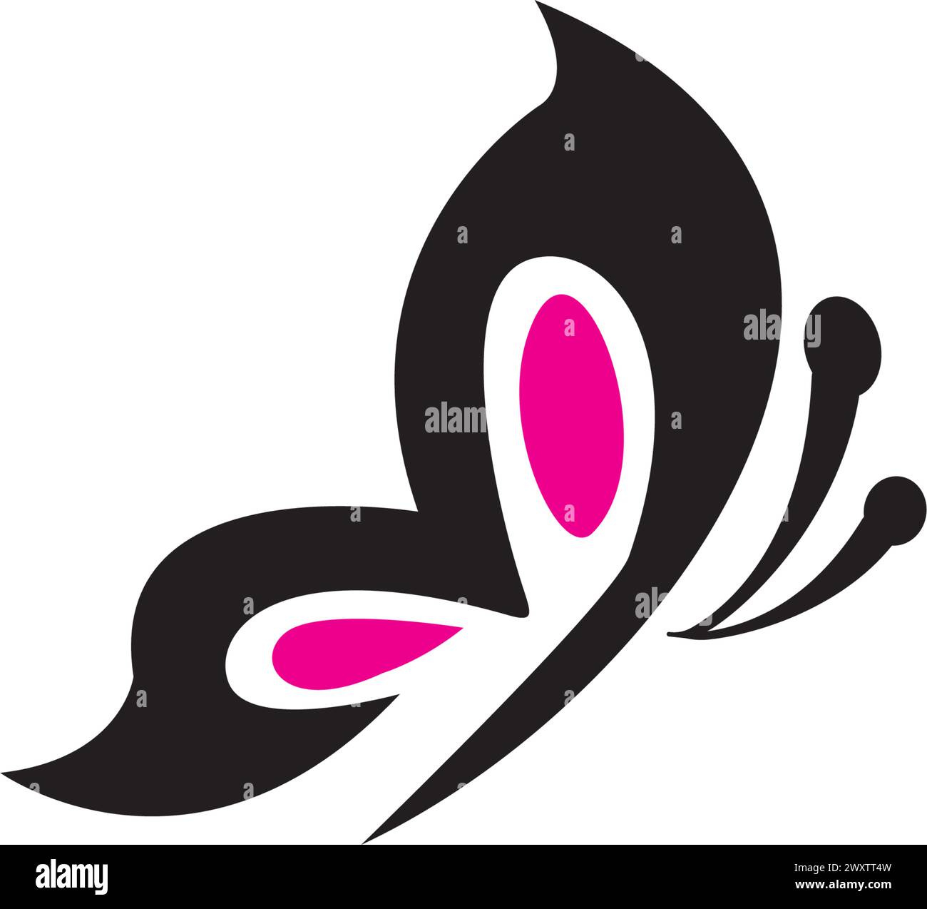 Butterfly icon logo, vector design illustration Stock Vector