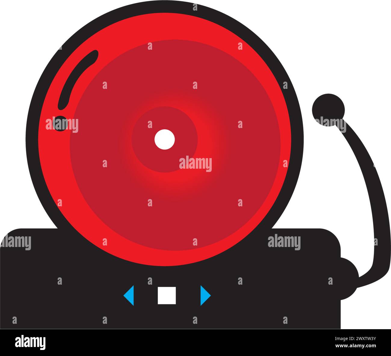 Vector Alarm bell logo icon template vector illustration design Stock Vector