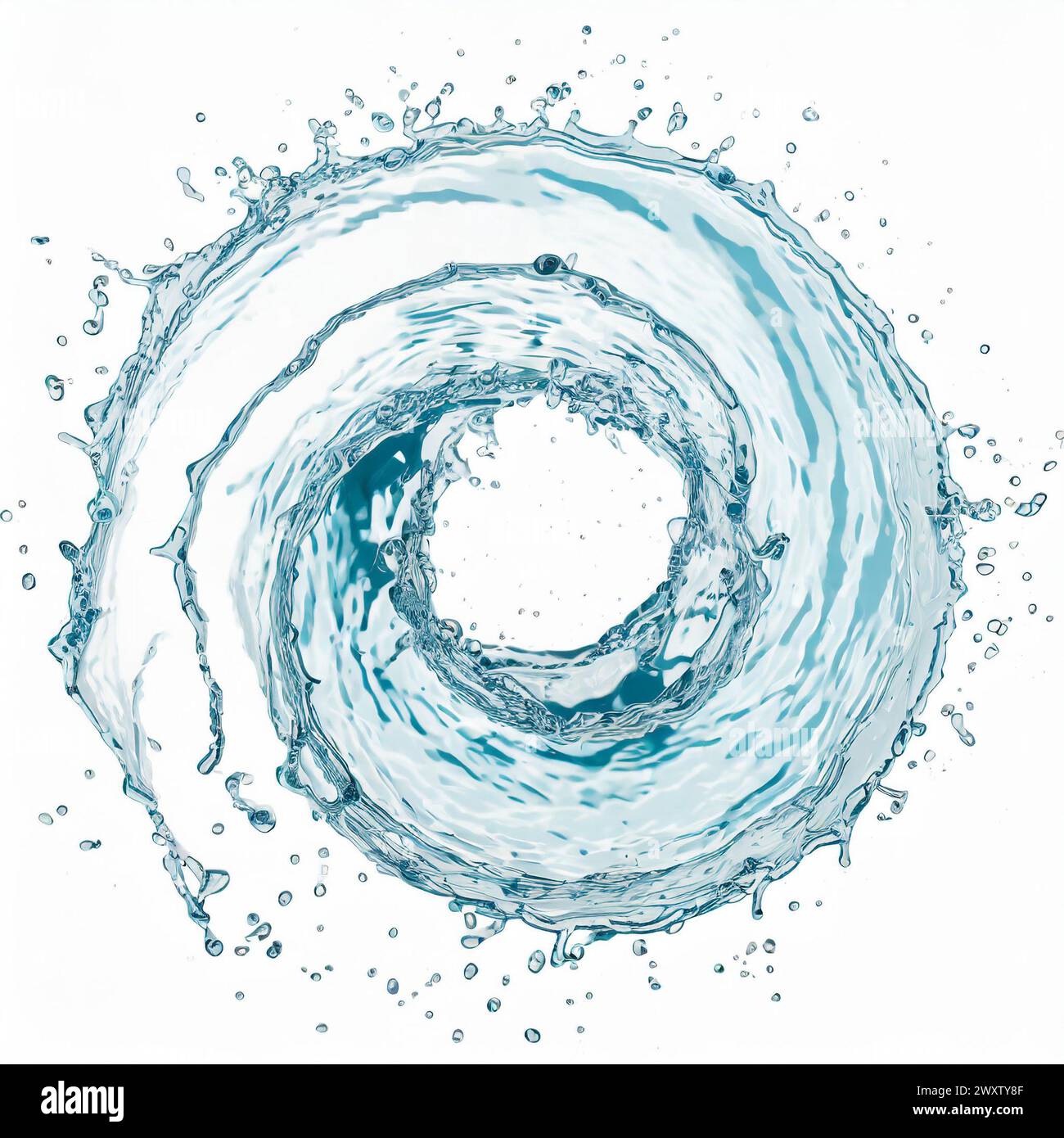 Swirling Water Vortex-generative AI image Stock Photo