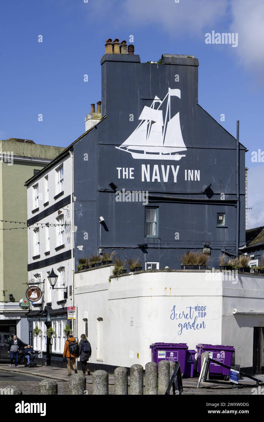 The Navy Inn - public house - Southside Street, Plymouth, Devon, England, UK Stock Photo