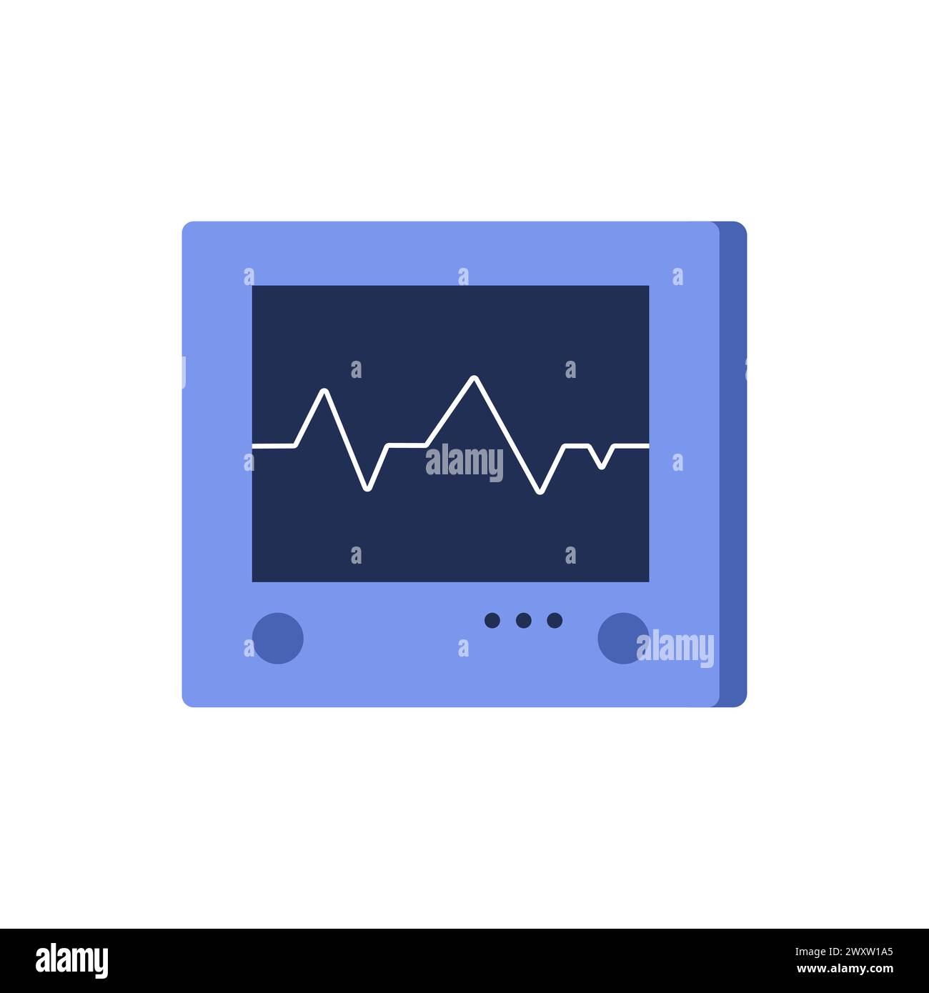 ECG machine to display and monitor heartbeat, pulse, pressure of ...