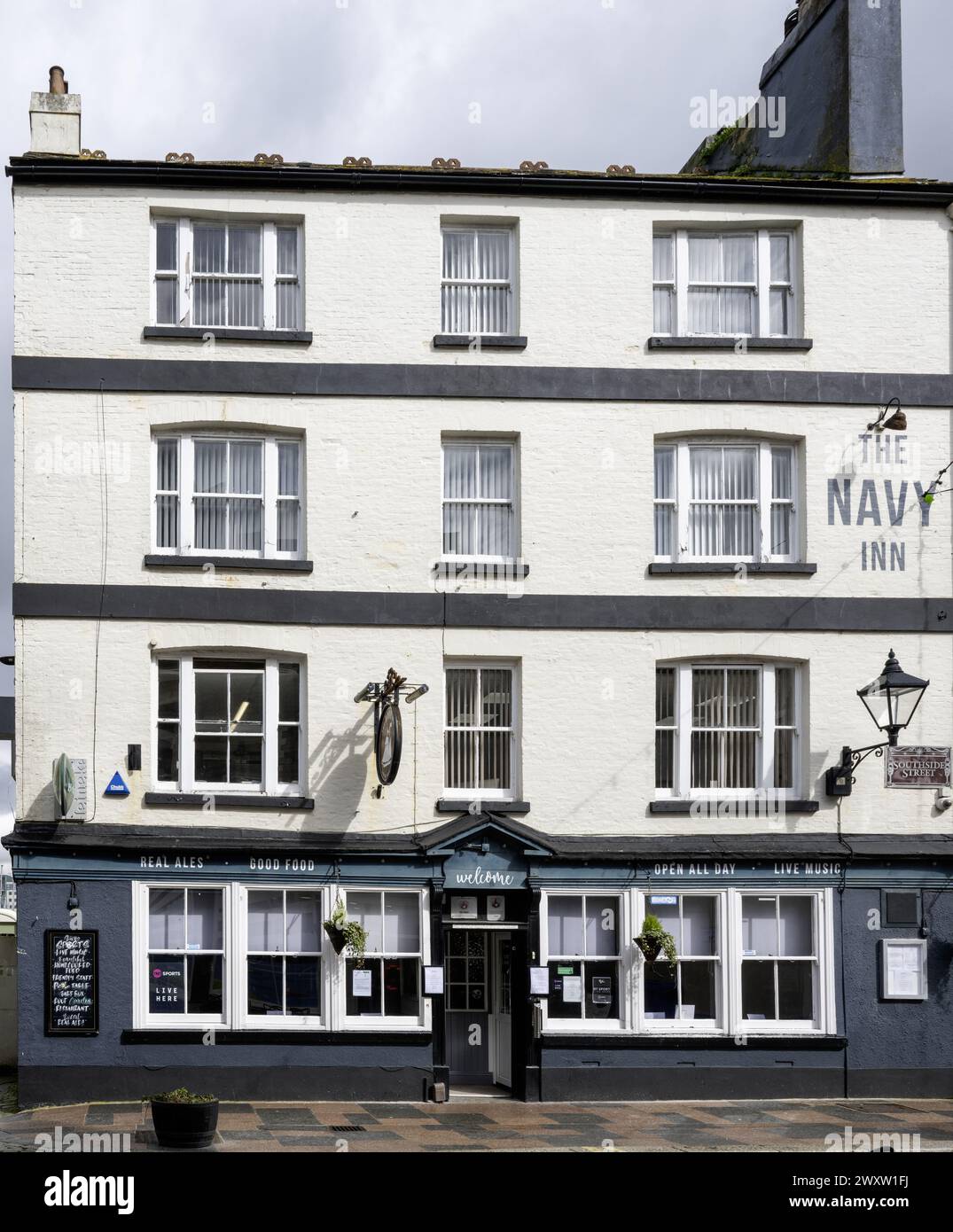 The Navy Inn - public house - Southside Street, Barbican, Plymouth, Devon, England, UK Stock Photo