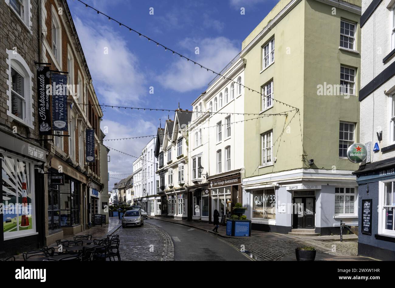 Southside Street, Barbican, Plymouth, Devon, England, UK Stock Photo