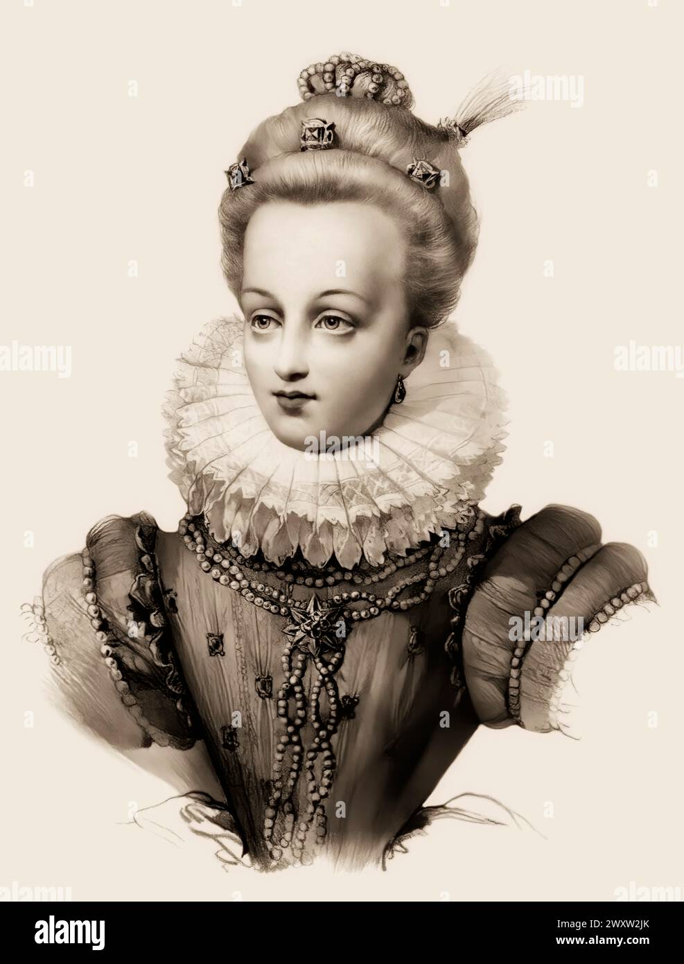 Margaret of Valois, La Reine Margot, Queen of France, 1553 – 1615 Stock Photo