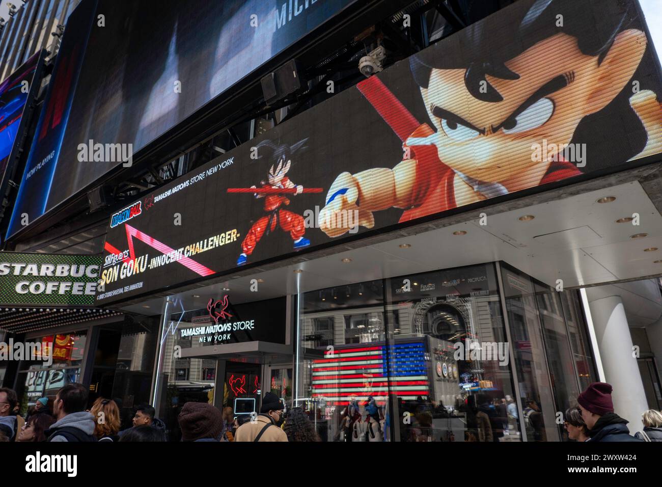 Tamashii Nations Store in Times Square is a place to buy popular Japanese collector's figurines, New York City, USA  2024 Stock Photo