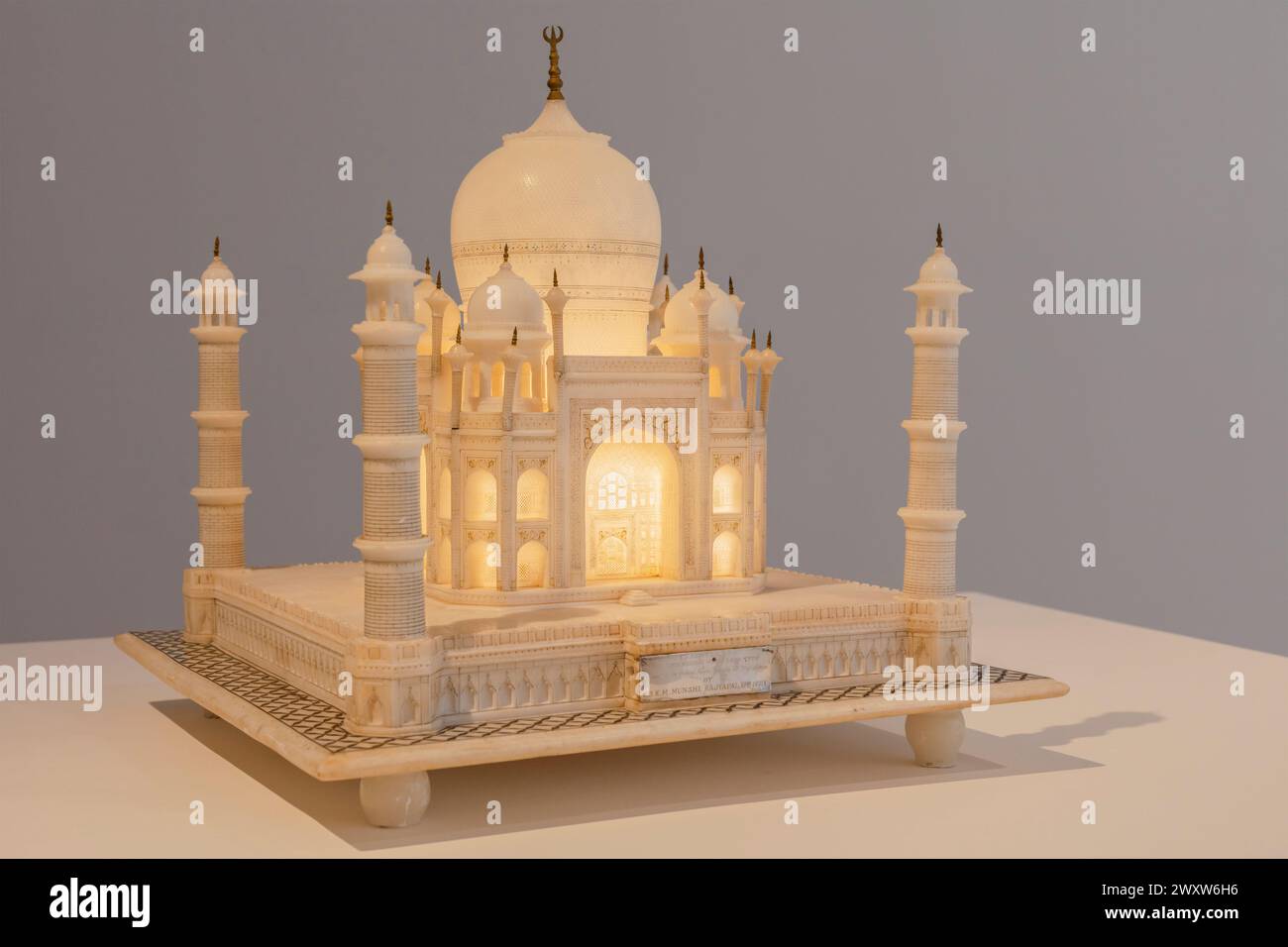 Scale model of the Taj Mahal, 1950s, Presents to Josip Bros Tito, Museum of Yugoslavia, Belgrade, Serbia Stock Photo