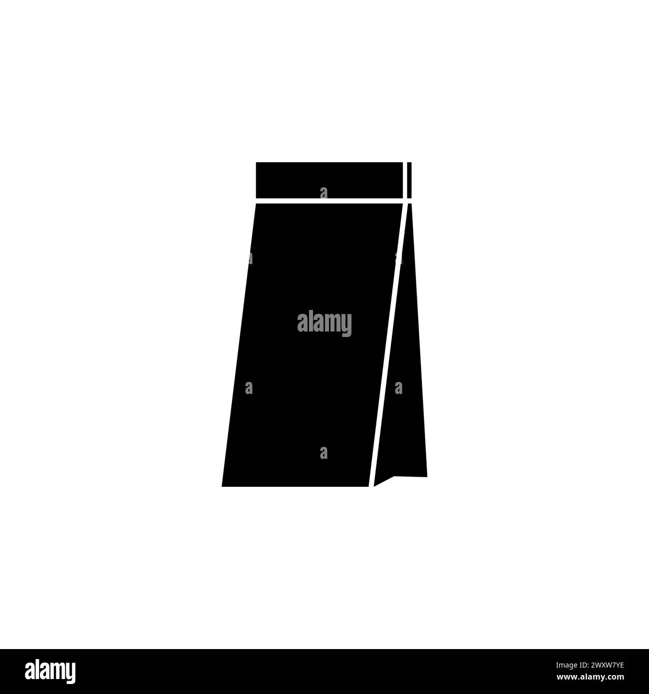 Shopping Bag flat vector icon. Simple solid symbol isolated on white background Stock Vector