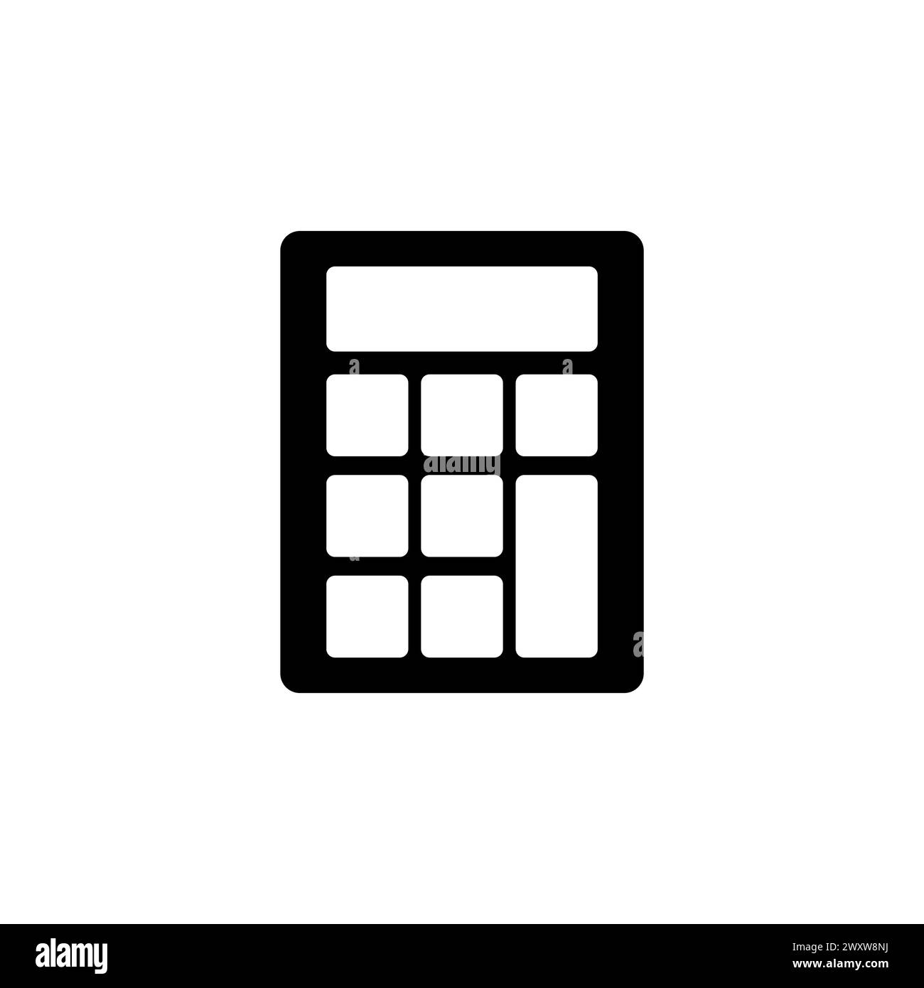 Calculator flat vector icon. Simple solid symbol isolated on white background Stock Vector