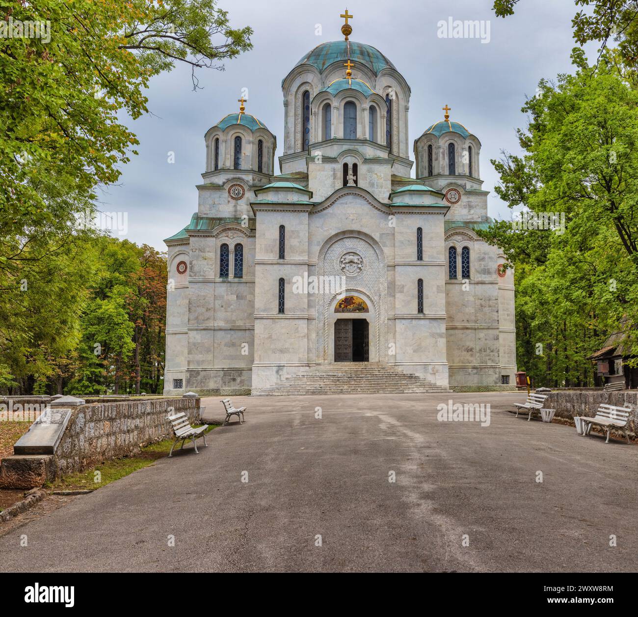 St. George church, Oplenac, Serbia Stock Photo