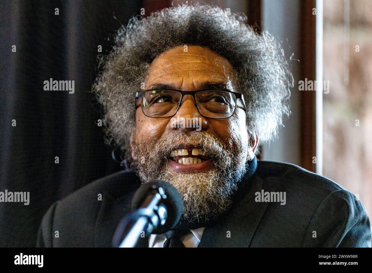 Independent presidential candidate Dr. Cornel West speaks at a campaign