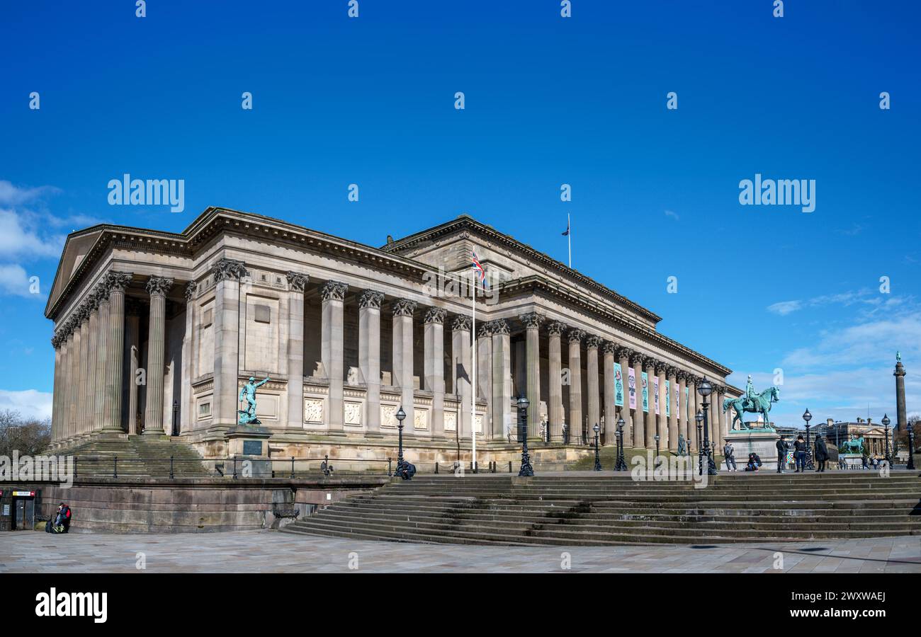 St George's Hall, Lime Street, Liverpool, Merseyside, England, UK Stock Photo