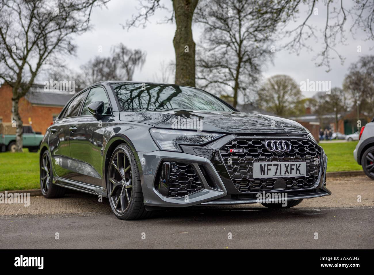 Audi A3 RS3 TFSI Quattro Launch Edition, on display at the Motorsport assembly held at the Bicester Heritage Centre on the 31st March 2024. Stock Photo