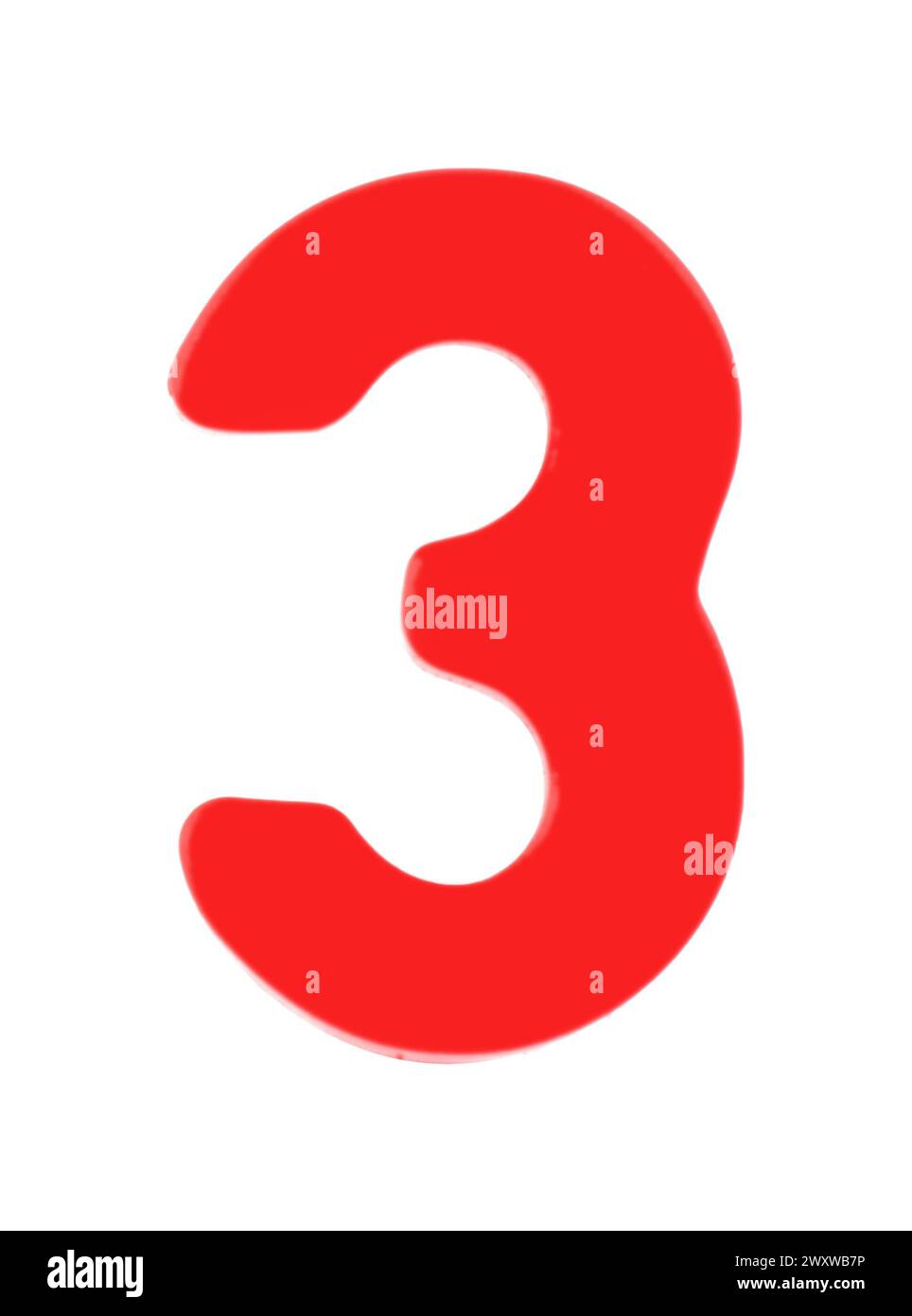 3 three letter with clipping path Stock Photo Alamy