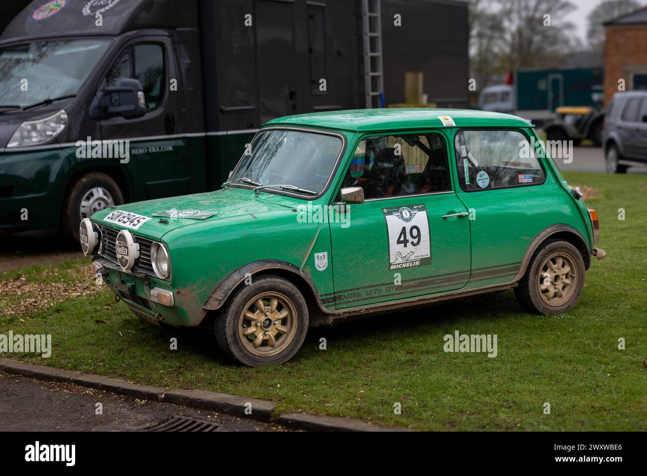 1977 Austin Mini, on display at the Motorsport assembly held at the Bicester Heritage Centre on the 31st March 2024. Stock Photo