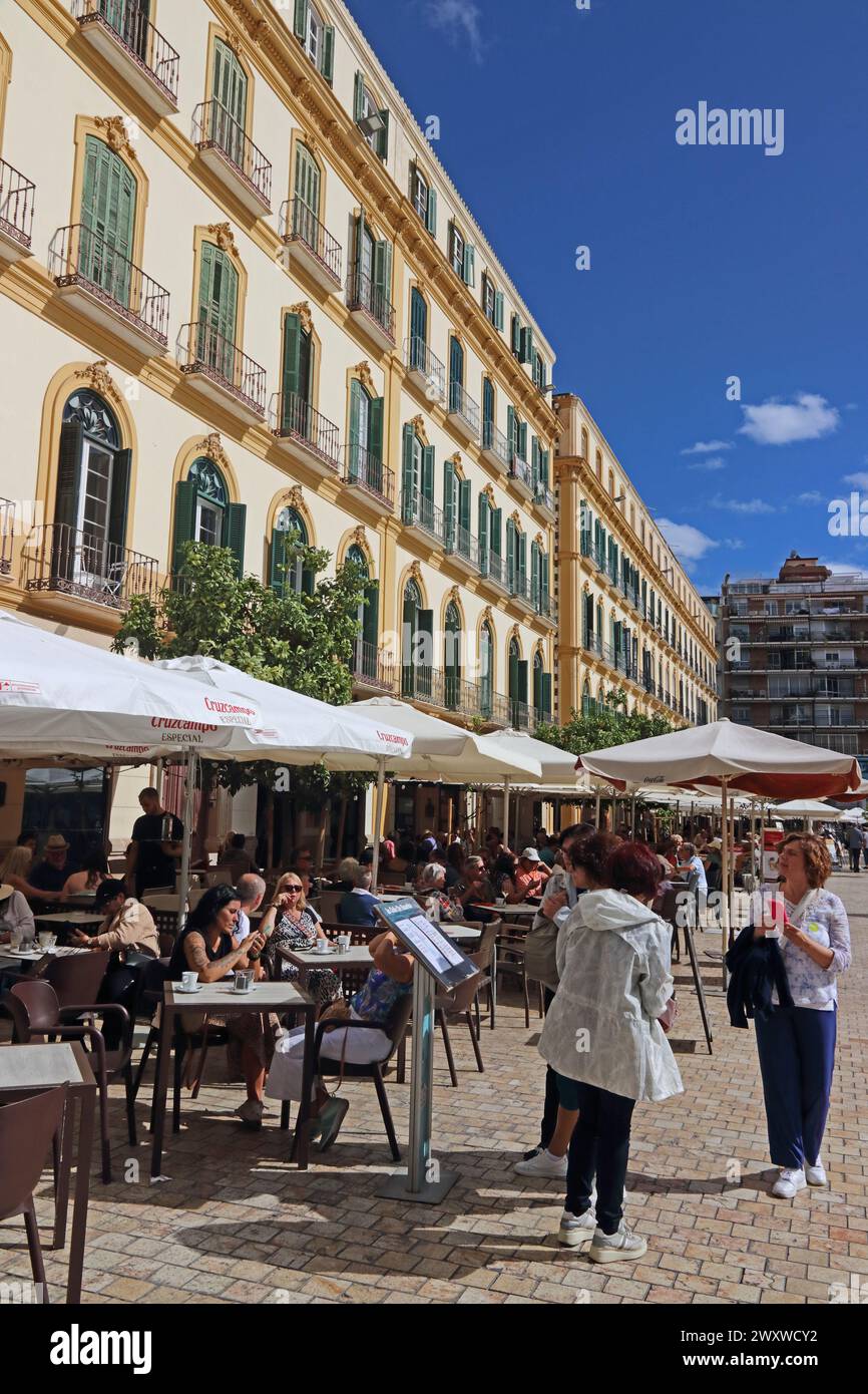 Buildings surrounding Plaza de la Merced, Malaga Stock Photo