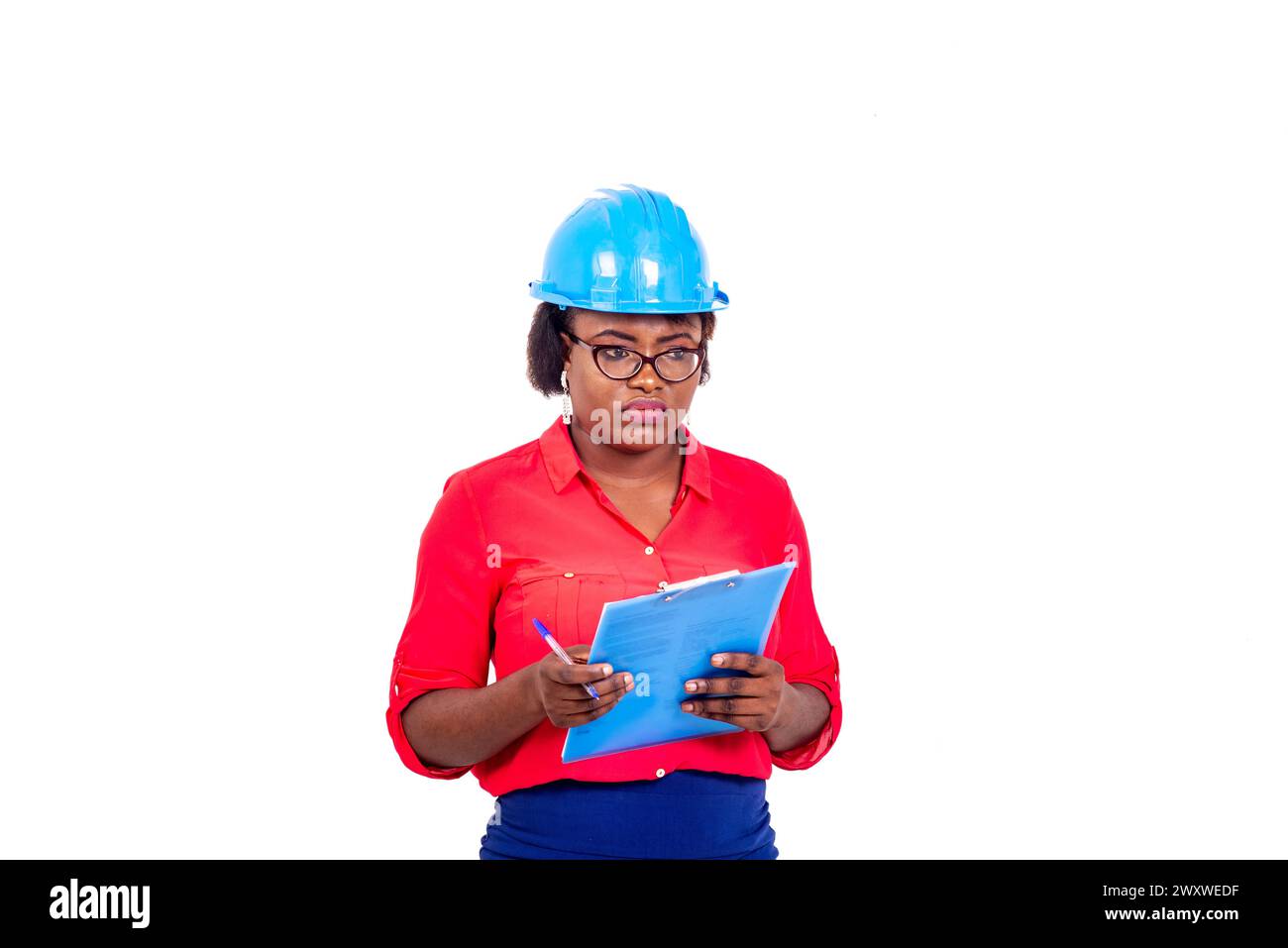 Woman wearing helmet stress hi-res stock photography and images - Alamy