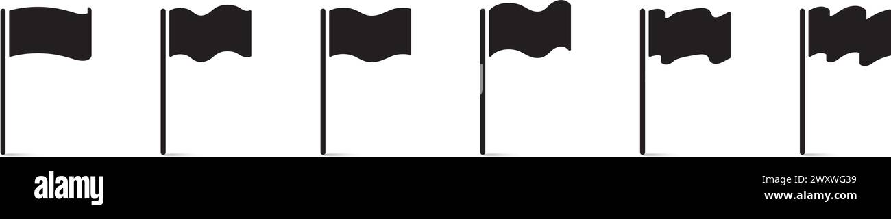 Black silhouette small flag hi-res stock photography and images - Alamy