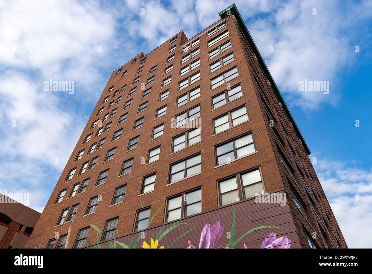 Building in downtown Rockford, Illinois, USA. Stock Photo