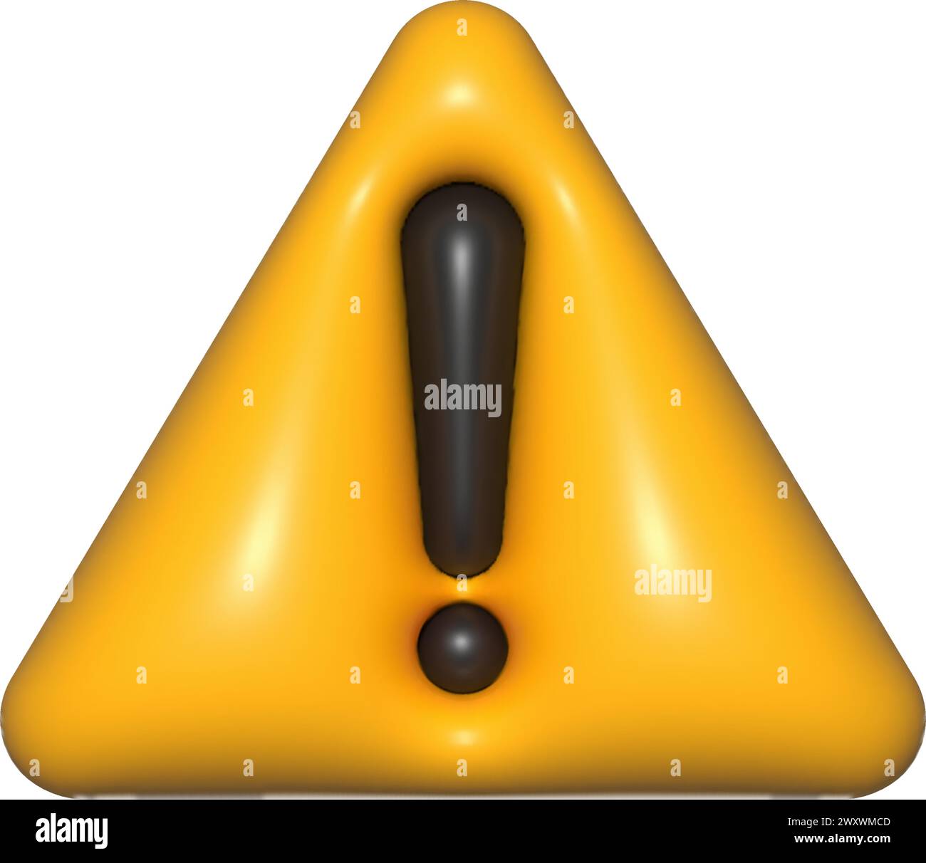 The yellow triangle with an exclamation point inside represents a ...