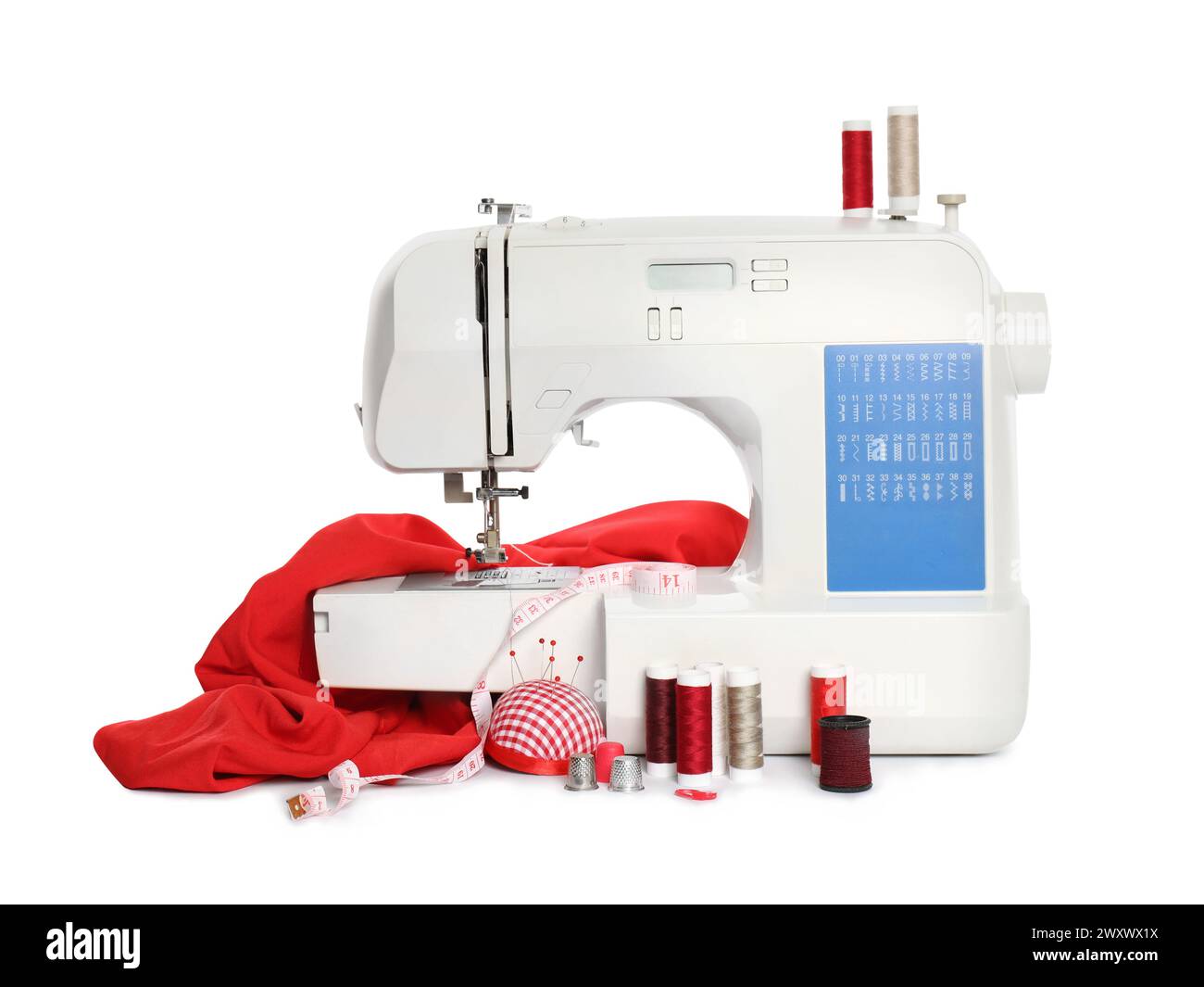 Modern sewing machine threads Cut Out Stock Images & Pictures - Alamy