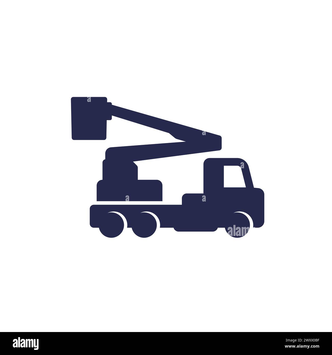 bucket truck icon on white Stock Vector Image & Art - Alamy