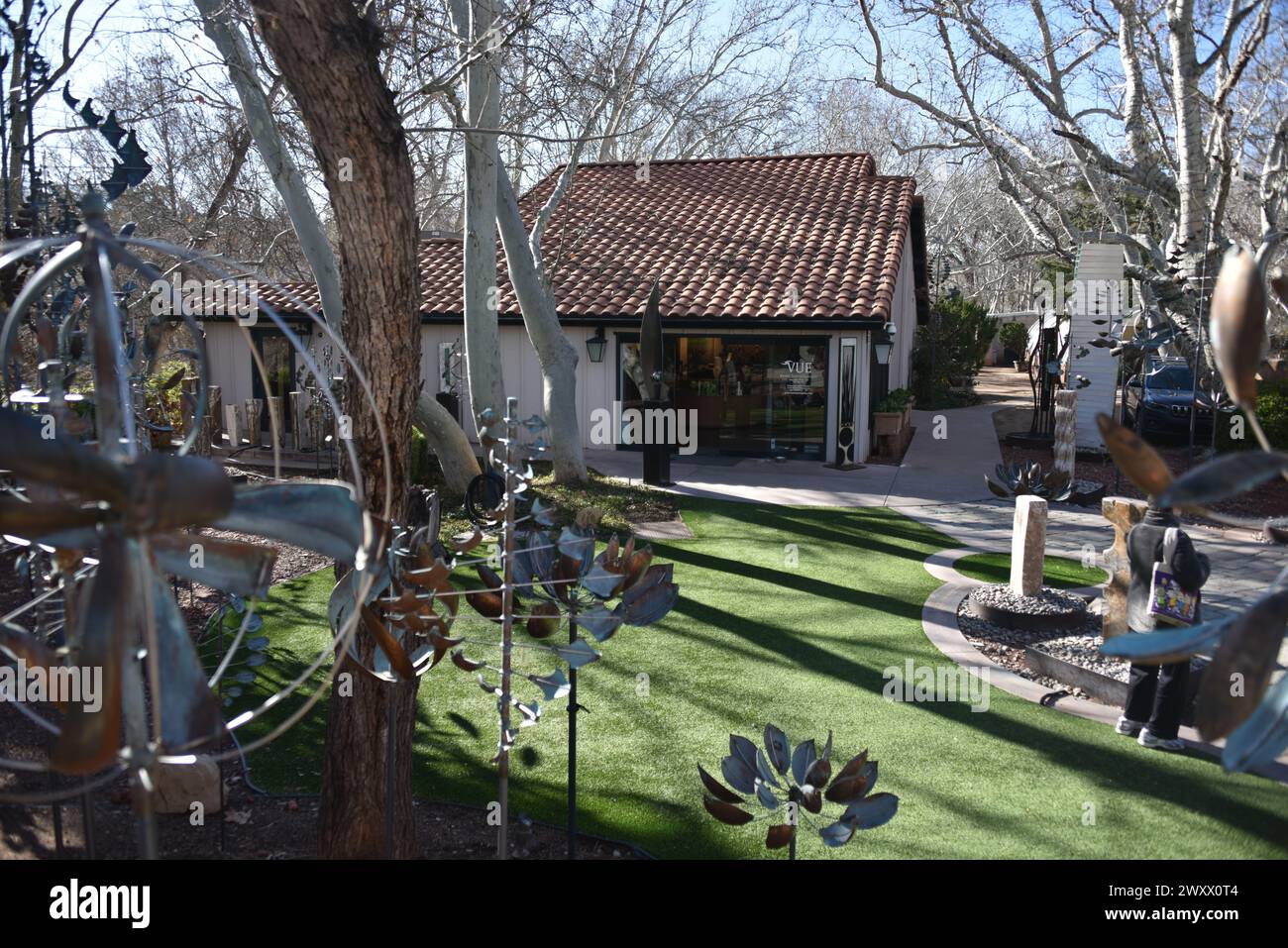 Sedona, AZ. U.S.A. 2/3/2024. Tlaquepaque Arts & Shopping Village. Renee