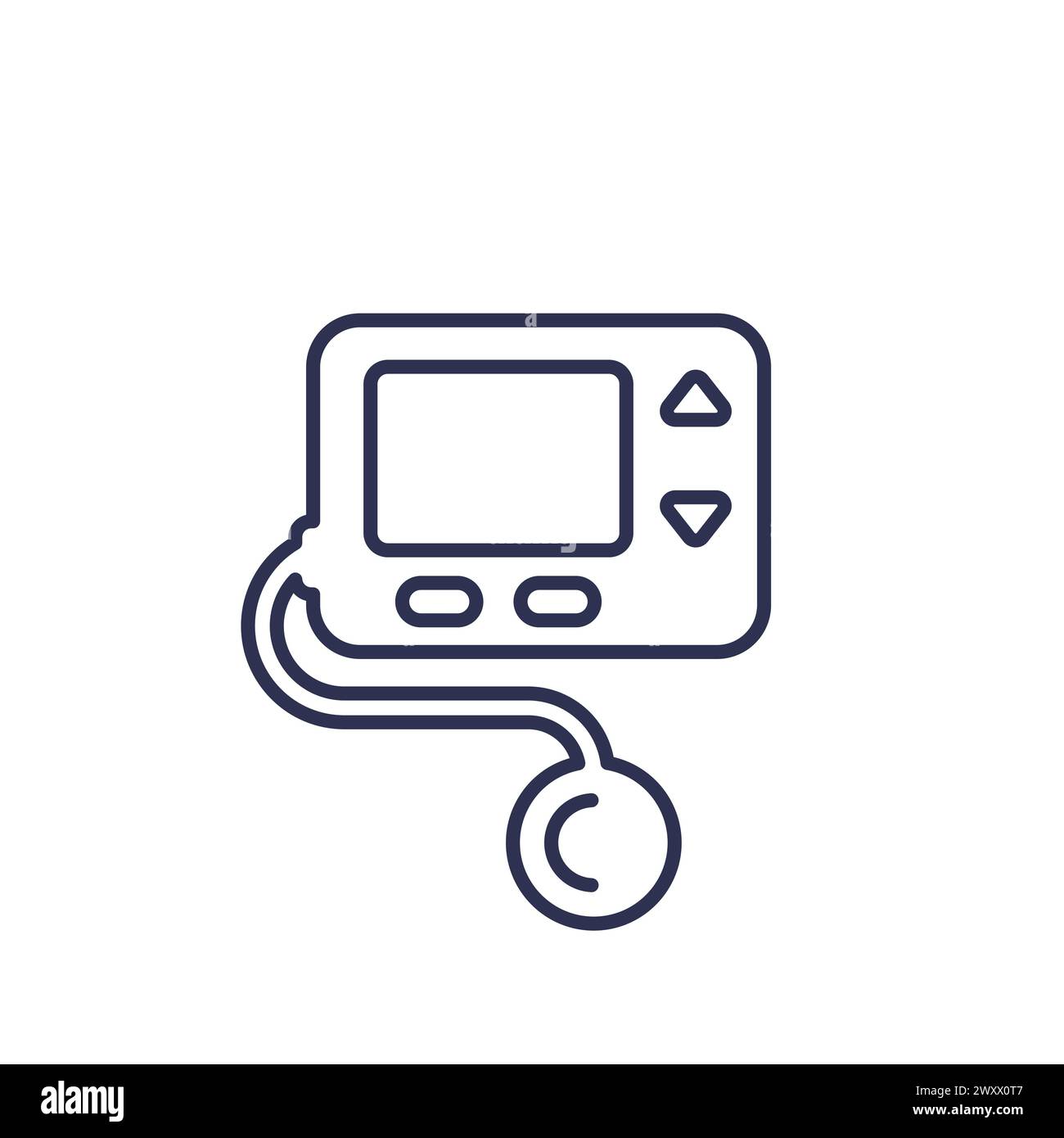 insulin pump icon, line vector Stock Vector