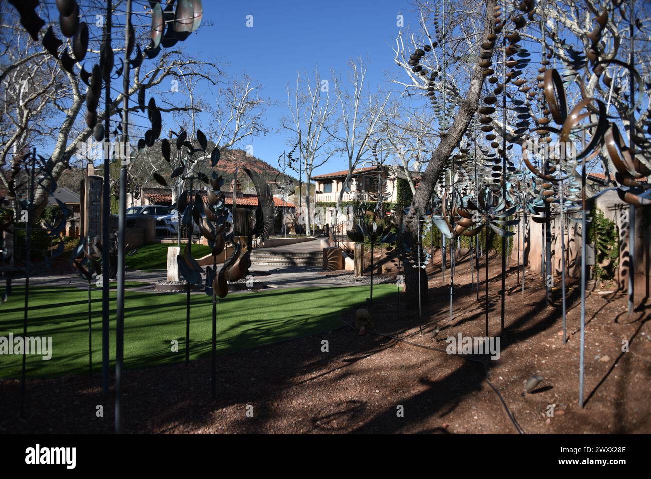 Sedona, AZ. U.S.A. 2/3/2024. Tlaquepaque Arts & Shopping Village. Renee