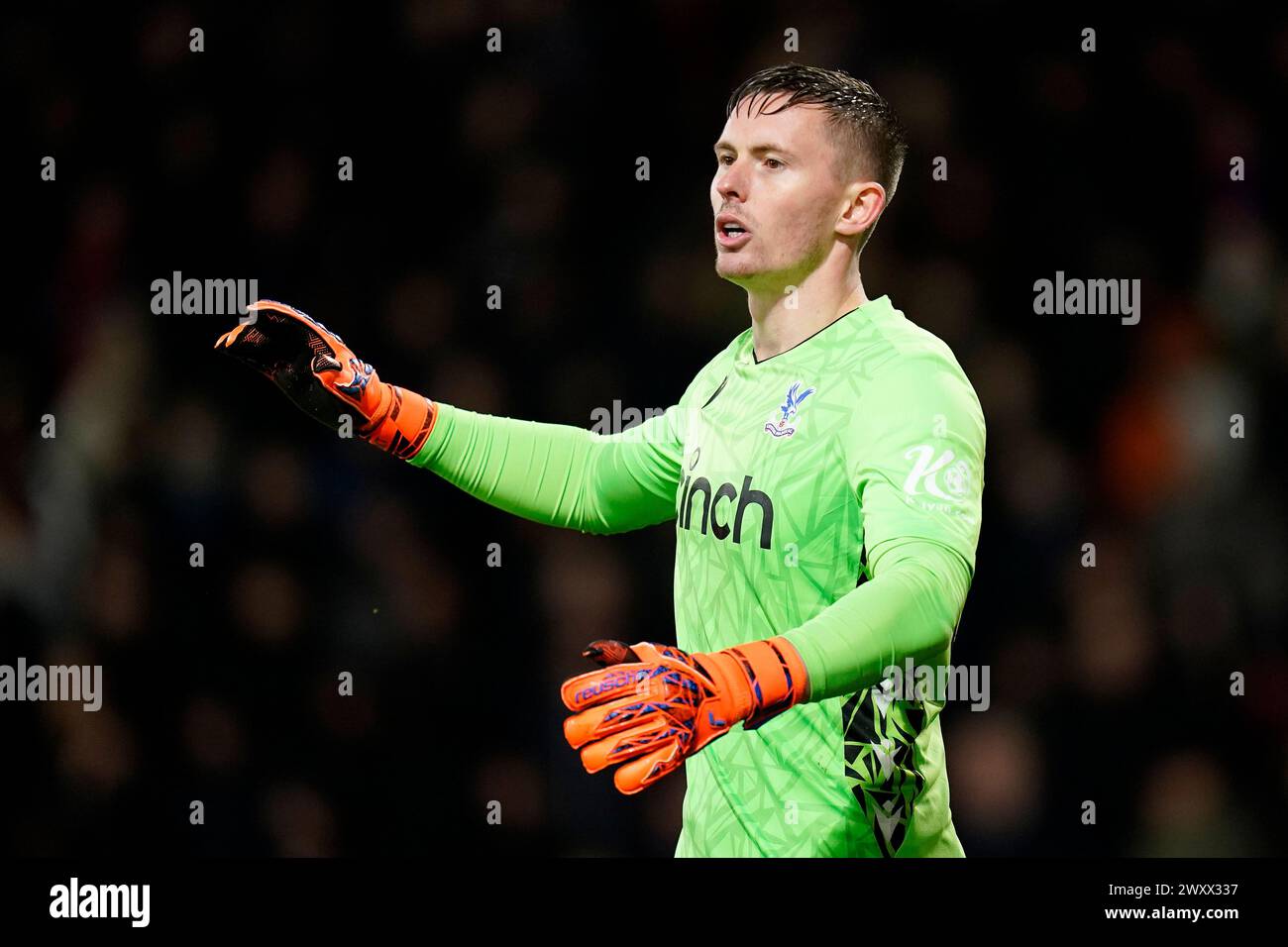 Crystal Palace goalkeeper Dean Henderson during the Premier League match at the Vitality Stadium, Bournemouth. Picture date: Tuesday April 2, 2024. Stock Photo