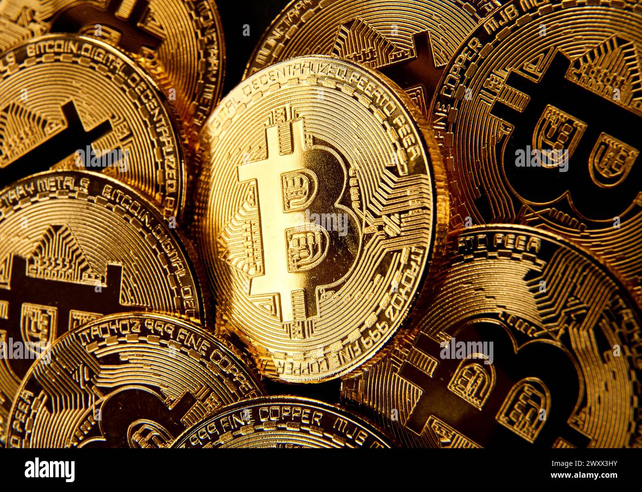 Cryptocurrency bitcoin btc on one hi-res stock photography and images ...