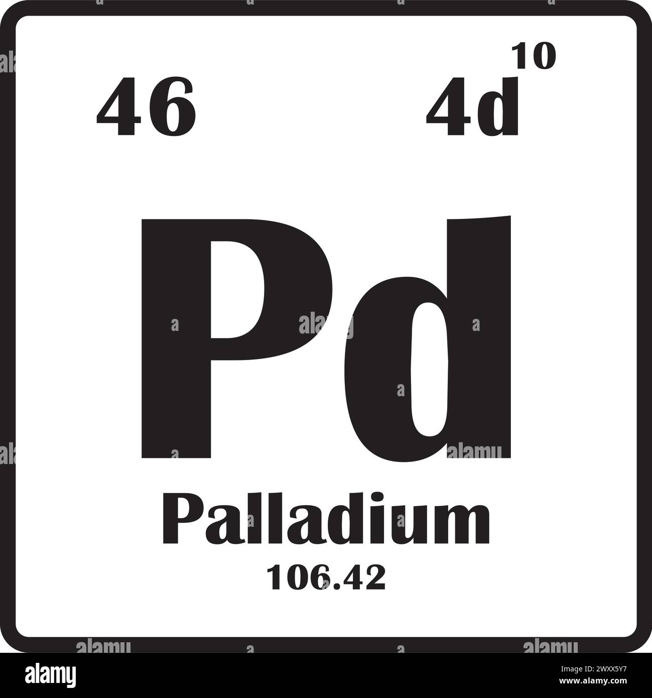 Palladium Element icon vector illustration symbol design Stock Vector