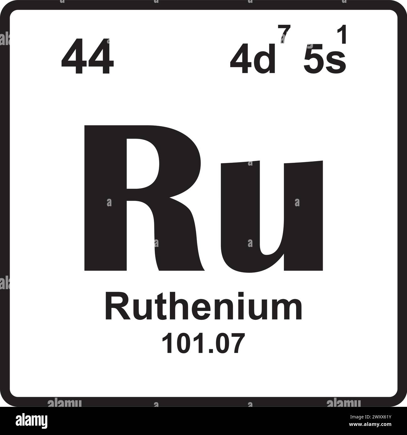 Ruthenium element icon vector illustration symbol design Stock Vector