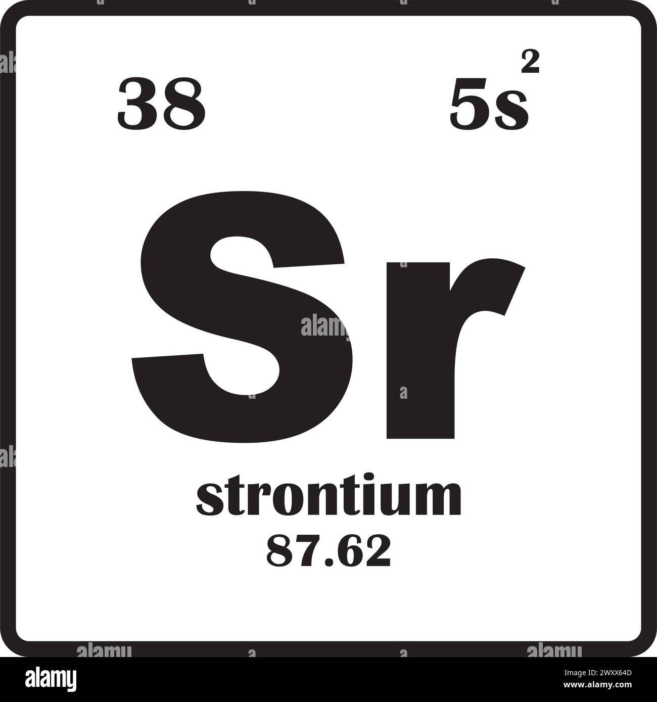 Strontium Element icon,vector illustration symbol template Stock Vector