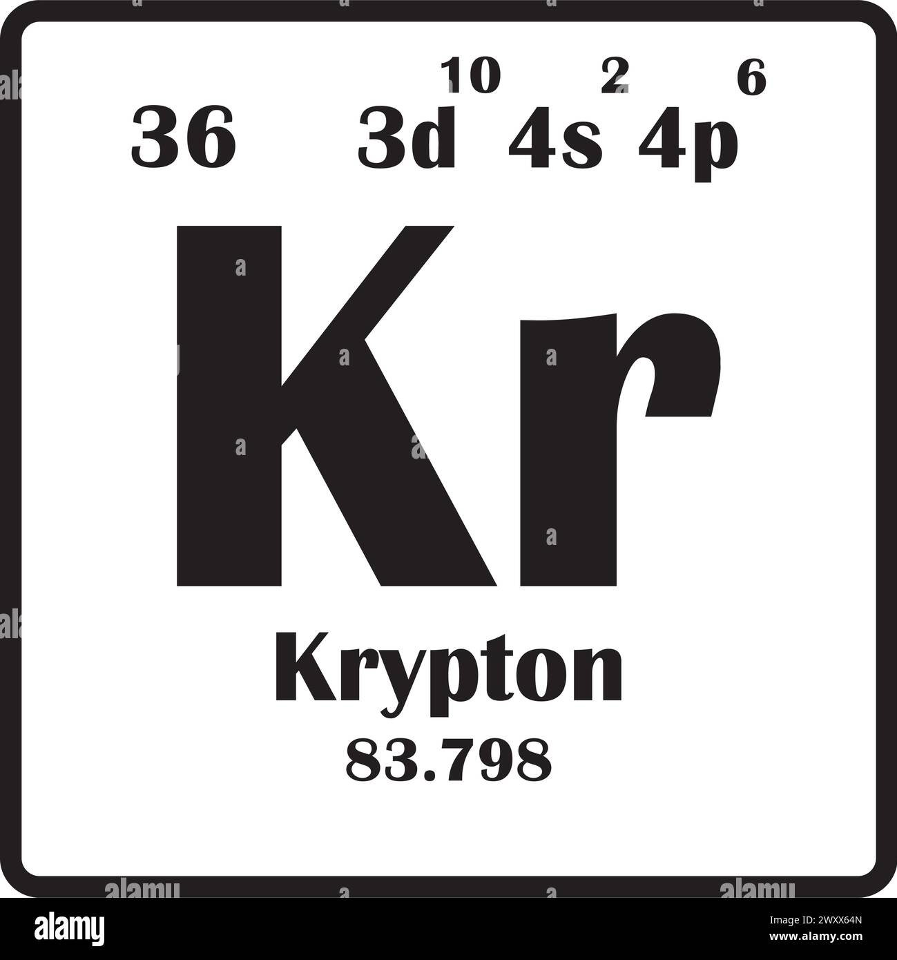 Krypton Elements Icon,vector illustration symbol template Stock Vector