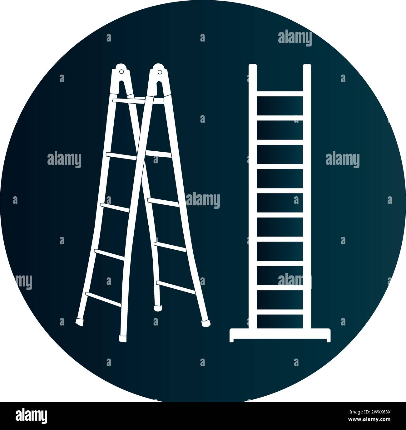 Folding ladder icon vector illustration symbol design Stock Vector ...