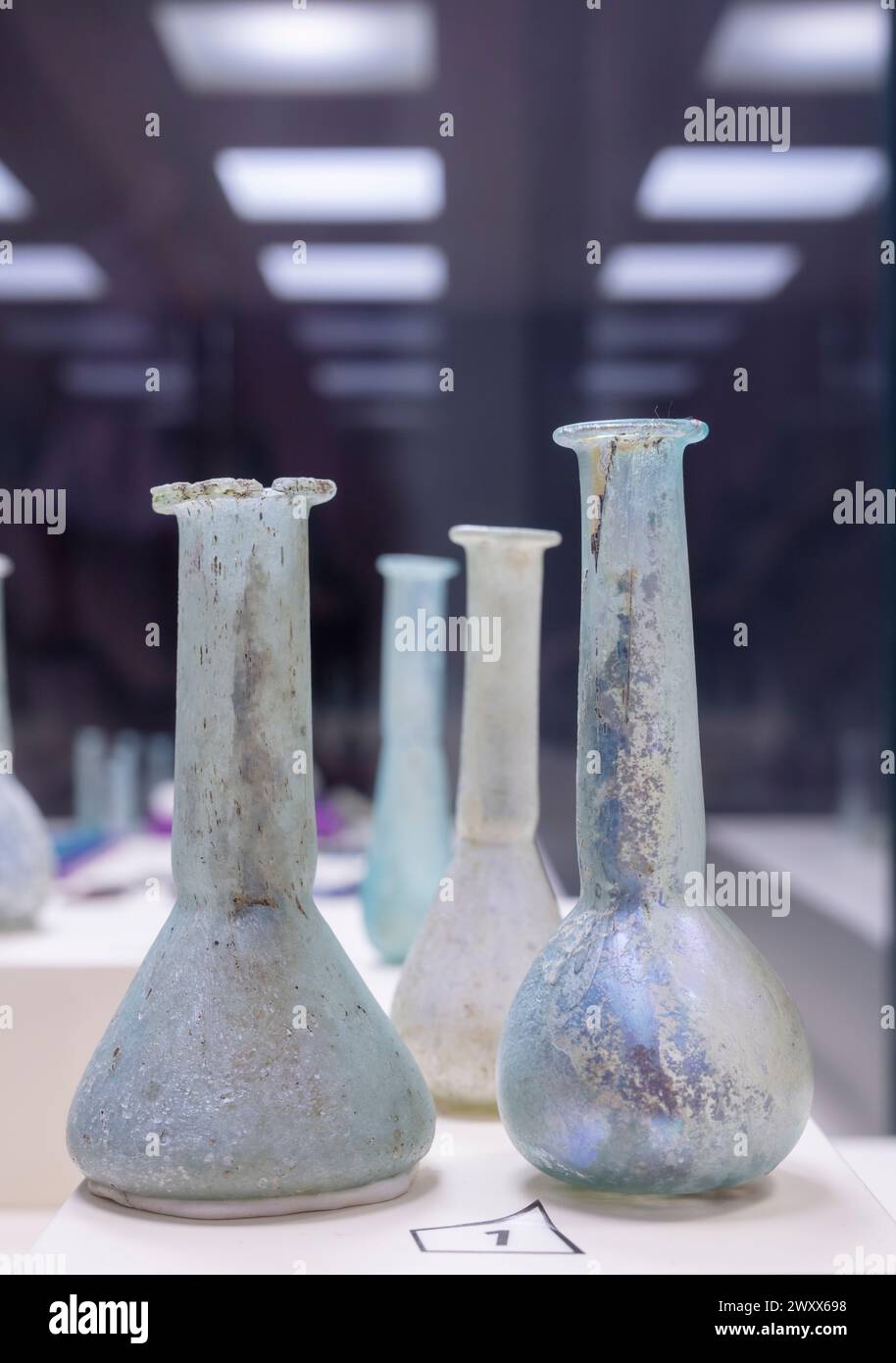 Roman glass, Sanlıurfa Museum, Urfa, Sanliurfa Province, Turkey Stock Photo