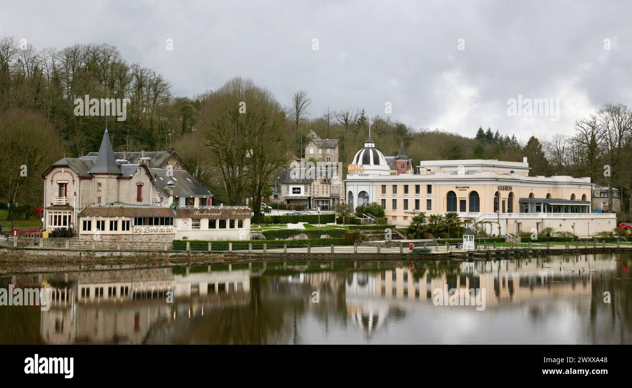 A view of the Casino JOA at Bagnoles-de-l'Orne, Normandy, France, Europe in the spring of 2024 Stock Photo