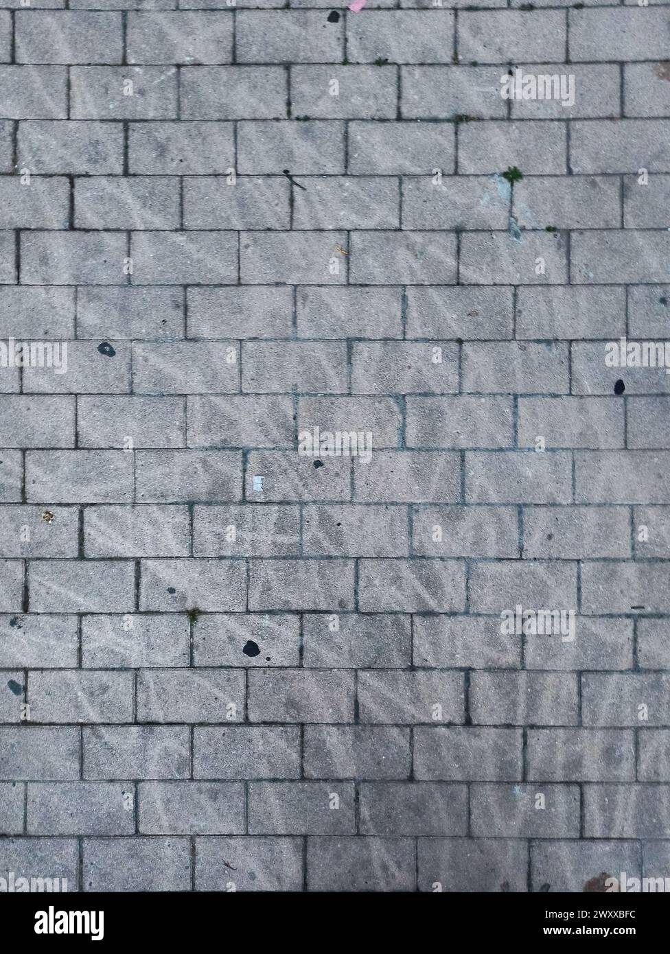 Old Brick Wall texture Background worn and stained Stock Photo